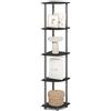 Furinno TURN-N-TUBE Scaffale Angolare, Libreria Angolare a 5 Ripiani, Scaffali di Stoccaggio Aperti, per Organizzazione e Ripostiglio, Soggiorno, Home Office, Garage, Camera da Letto, Nero Semplice