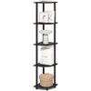 Furinno TURN-N-TUBE Scaffale Angolare, Libreria Angolare a 5 Ripiani, Scaffali di Stoccaggio Aperti, per Organizzazione e Ripostiglio, Soggiorno, Home Office, Garage, Camera da Letto, Moka Scuro