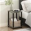 Furinno TURN-N-TUBE Night Stand, Comodino a 2 Livelli con Ripiani Aperti, Tavolino da Letto con Montaggio Senza Attrezzi, per Camera da Letto, Soggiorno, French Oak