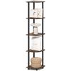 Furinno TURN-N-TUBE Scaffale Angolare, Libreria Angolare a 5 Ripiani, Scaffali di Stoccaggio Aperti, per Organizzazione e Ripostiglio, Soggiorno, Home Office, Garage, Camera da Letto, Rovere Ambra