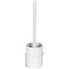 Wenko Turbo-Loc Scopino WC in plastica di alta qualità per fissaggio senza fori su superfici lische, copertura flessibile, supporto da parete in metallo, bianco