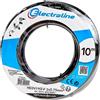 Electraline 10921 Piattina Indivisibile H03VVH2-F, Sezione 2x0.75 mm, 10 mt, Nero