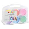 PRIMO - Valigetta Colori per Bambini +2 Anni Prima Infanzia, Tempere per Dipingere a Dita 100g con 6 Colori a Tempera per Carta Vetro Pittura Cartoleria e Lavoretti Creativi Dermatologicamente Testata