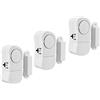Electraline 58401 Allarme Perimetrale Wireless Sensore porte e finestre, Confezione da 3 pezzi