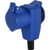 Electraline 55086 Presa Elettrica Angolare Cablabile, Presa Industriale Doppia IP44 (CEE 2P+T + Schuko) Adatta per Camper, Campeggio, Caravan, Barca, cantiere, IP44