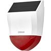 Osram SMART+ WiFi Sirena Esterna, 95dB, SOLARE, Ricaricabile, 2 Altoparlanti, Anti-sabotaggio, IP65, Controllo tramite App, Alexa/Google