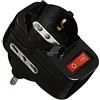 Electraline 70068 Adattatore con Interruttore, Spina Rotante, Nero