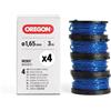 Oregon Confezione da 3 Bobine di Filo per Decespugliatore Worx, Pronte all'Uso Grazie al Rocchetto Pre-Avvolto a Spirale Quadrata Premium Gatorline, 1,65 mm