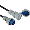 Electraline Blinky 3556010 Prolunghe Industriali Spina/Presa IP67-220, Blu