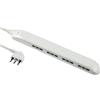 Electraline 61910 Multipresa Super Slim Salvaspazio 23 mm, 4 Posti Bivalenti 10/16A, Spina 90° 16A, Cavo 1.5 M