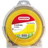 Oregon Filo da Taglio Quadrato Giallo per Decespugliatori e Tagliaerba, in Nylon Professionale, Adatto alla Maggior Parte dei Decespugliatori, 4.0 mm x 32 m (69-478-Y)