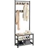 Yaheetech Portabiti Legno Metallo Panca Scarpiera 72,5 × 33 × 184,5 cm