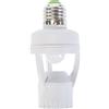 Electraline 58309 Portalampada (base lampadina E27) con Sensore Crepuscolare e di Movimento