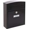 ARREGUI Compact E5734 Cassetta Postale Individuale in Acciaio, Cassetta della Posta da Parete, Cassetta Postale Da Esterno, Dimensione S (DIN A5), Facile da Montare, Nero