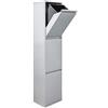 Arregui Basic CR302-B Pattumiera Differenziata 3 Scomparti | 3x 17L (51L) | Contenitore in Acciaio da Interno | Mobile per Raccolta Differenziata | Cestino per Spazzatura da Cucina e Ufficio | Grigio