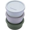 Fackelmann Set 3 Contenitori Rotondi per snack, Salvagoccia, Scatole Ermetiche per Salse, Condimenti, Spezie, Piccoli Barattoli da Viaggio, Ufficio - plastica, Lavabili in Lavastoviglie, Impilabili