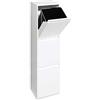 Arregui Basic CR301-B Pattumiera Differenziata 3 Scomparti | 3x 17L (51L) | Contenitore in Acciaio da Interno | Mobile per Raccolta Differenziata | Cestino per Spazzatura da Cucina e Ufficio | Bianco