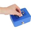 ARREGUI Elegant C9005 Cassetta di sicurezza con chiave per contare e trasportare denaro | Cassetta Portavalori in acciaio con fessura | Cassaforte portatile de 12,5 cm di larghezza | Blu