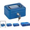 ARREGUI Elegant C9215 Cassetta di sicurezza con chiave per contare e trasportare denaro | Cassetta Portavalori in acciaio con vassoio Portamonete | Cassaforte portatile de 15 cm di larghezza | Blu