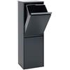 Arregui Basic CR204-B Pattumiera Differenziata 2 Scomparti | 2x17 L (34 L) | Contenitore in Acciaio da Interno | Mobile per Raccolta Differenziata | Cestino Spazzatura da Cucina e Ufficio | Antracite