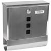 ARREGUI Chance E7007 Cassetta Postale in Acciaio Inossidabile con Portagiornali, Formato M (DIN A4), Cassetta della Posta con Serratura Coperta e Portanome, Facile de Montare, Inox