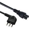 Electraline 95516 Cavo Alimentazione 1,5M Spina Salvazpazio 90° Italiana 10A a IEC C5 Femmina 2,5A, 1.5 M, Cavo H05VV-F 3G0.75, per TV, PC, Laptop, Schermo, Monitor, Bianco