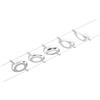 Paulmann 94416 Set sistema a cavo LED Corduo RoundMac DC incl. 5x4,5 Watt espandibile Bianco, cavo metallico cromato 3000 K