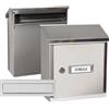 ARREGUI V4037 Pack copri fessura + cassetta postale in acciaio inossidabile per porte o cancelli esterni, cassetta postale da esterno, cassette postali con bocca 23x3 cm, taglia S (DIN A5), Inox