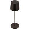 BRILONER - Lampada da tavolo LED senza fili IP44 con touch, dimmerabile, batteria e sorgente luminosa sostituibili, da comodino, campeggio, per esterni, 11 x 33 cm, nero