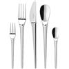 Villeroy & Boch NewMoon Posate da Tavola Versatile Set di Posate per La Vita Quotidiana e le Feste in Acciaio Inox, Lavabili In Lavastoviglie, 30 Pezzi