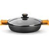 BRA Efficient | Casseruola bassa 36 cm, Alluminio fuso, Antiaderente