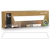 B.K.Licht - Pannello LED piatto con illuminazione indiretta, luce bianco neutro, protezione IP44, lampadario, plafoniera bagno, plafoniera cucina, lampada soffitto, 98 x 20 x 3 cm, bianco