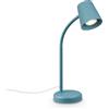BRILONER - Lampada da comodino, lampada da scrivania orientabile, lampada da tavolo GU10 per ufficio con interruttore a cavo, lampada da lettura, 9W, 130x385mm (DxA), metallo, blu