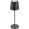 BRILONER - Lampada da tavolo LED senza fili con touch, dimmerabile a passi, regolabile in altezza, lampada da comodino, lettura, campeggio, ricaricabile, esterno, 36x10,5 cm, antracite