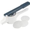 Fackelmann Schiaccia Patate, Linea Easy Prepare, con 3 Dischi di Acciaio Dotati di Fori Diversi, 35x12x42,5cm, Colore: Blu Scuro e Bianco