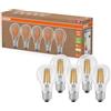 OSRAM Lampade LED ad alta efficienza con classe di efficienza energetica A, Confezione vantaggiosa con 5 lampadine, sostituzione 100W, bianco caldo (2700K), E27,vetro a filamento