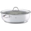 Fissler Rostiera Ovale Grande 8.8 L, Diametro 38 cm, Casseruola in Acciaio Inox, con Coperchio in Vetro, Lavabile in Forno E in Lavastoviglie, Compatibile Induzione