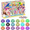 CRAZE SCOUBIDOU Scatola Creativa - 36 cordoncini in silicone + 30+ perline/charms - Kit fai-da-te per braccialetti e portachiavi - Attività creativa bambini 6+