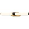 BRILONER - Lampada da specchio per bagno IP44, resistente agli schizzi, da parete, luce bianco caldo, 40 x 6,5 x 4,5 cm, finitura nera effetto legno