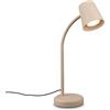 BRILONER - Lampada da tavolo con interruttore a cavo, orientabile, flessibile, GU10, max. 9W, lampada da comodino, lampada da scrivania, lampade da comodino, 13x38,5 cm, beige
