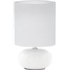 Eglo Trondio lampada da tavolo in ceramica e tessuto, lampada da comodino