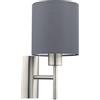 Eglo Lampada da parete Pasteri, lampada da parete in tessuto a uno punto