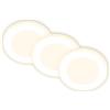 BRILONER - Set di 3 faretti LED da incasso 230V con funzione luce notturna, superfici e anelli commutabili separatamente, funzione memoria, 68mm, 93x30mm, bianco