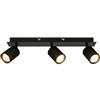 Briloner - Plafoniera orientabile, attacco GU10, max 9 W, faretti soffitto, lampada soffitto, plafoneria, plafoniere, camera da letto, faretto, faretti cucina, 45 cm, Nero