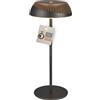 BRILONER - Alusta lampada da tavolo senza fili, touch dimmer continuo, ip44, cavo usb-c, lampada da scrivania senza fili, comodino, German Design Award 2026, 14 x 32 cm, antracite bronzo metallizzato