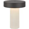 BRILONER - Lampada da tavolo senza fili, touch dimmer continuo, funzione memoria, ip44, cavo usb-c, scrivania senza fili, da comodino ricaricabile, 16 x 20 cm, bianco sporco antracite
