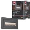 Paulmann 94383 - Applique da esterno a LED da incasso, lunghezza IP65, 103 x 58 mm, quadrato, incl. 1 x 4 Watt, nero, lampada da esterno in alluminio