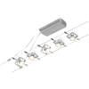 Paulmann CorDuo, sistema di cavi per faretti, 94430, set Mac II, massima CC 5 pezzi da 10 Watt l'uno, estensibile, cromato, opaco, cavi in plastica, GU 5,3, senza lampadine