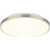 BRILONER - Plafoniera LED, colore della luce bianco caldo, 17,5W, 2400lm, lampada soffitto, plafoniera soffitto, plafoniere da soffitto, plafoniera camera da letto, 33 x 6 cm, nichel opaco