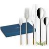 Villeroy & Boch - Ella Servizio Tavola 30 Pezzi, Lavabile in Lavastoviglie, Set di Posate, 6 Persone, Acciaio Inossidabile